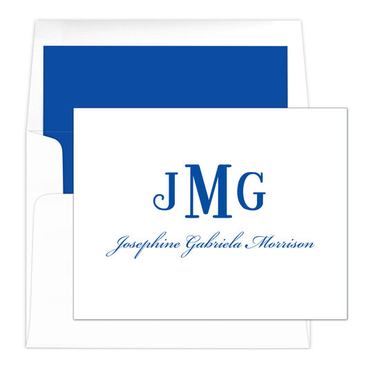 Bold Monogram Folded Note Cards